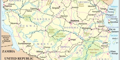 মানচিত্র, তানজানিয়া নদী